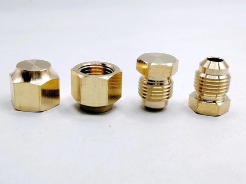 (حزمة من 4) النحاس SAE 45 درجة 5/16 بوصة O.D. مقابس غطاء مضيئة الأنبوب وتركيب المكونات لأنبوب التبريد نظام HVAC/محول صمام تقسيم مصغرة/خط غاز in Kuwait