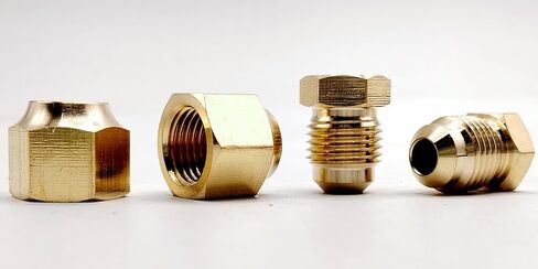 (حزمة من 4) النحاس SAE 45 درجة 5/16 بوصة O.D. مقابس غطاء مضيئة الأنبوب وتركيب المكونات لأنبوب التبريد نظام HVAC/محول صمام تقسيم مصغرة/خط غاز in Kuwait