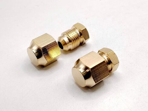 (حزمة من 4) النحاس SAE 45 درجة 5/16 بوصة O.D. مقابس غطاء مضيئة الأنبوب وتركيب المكونات لأنبوب التبريد نظام HVAC/محول صمام تقسيم مصغرة/خط غاز in Kuwait