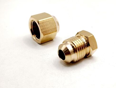 (حزمة من 4) النحاس SAE 45 درجة 5/16 بوصة O.D. مقابس غطاء مضيئة الأنبوب وتركيب المكونات لأنبوب التبريد نظام HVAC/محول صمام تقسيم مصغرة/خط غاز in Kuwait