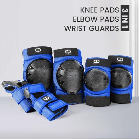 DA - Adult and Child Knee, Elbow, and Wrist Guards, Suitable for Bicycles, ice Skating, Roller Skating, Skateboarding, and Scooters in Kuwait