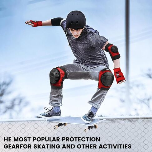 DA - Adult and Child Knee, Elbow, and Wrist Guards, Suitable for Bicycles, ice Skating, Roller Skating, Skateboarding, and Scooters in Kuwait