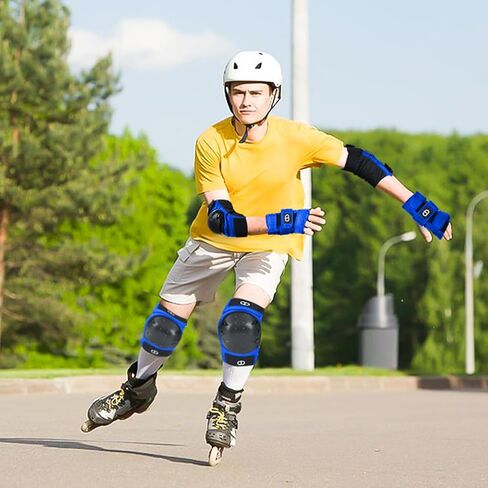 DA - Adult and Child Knee, Elbow, and Wrist Guards, Suitable for Bicycles, ice Skating, Roller Skating, Skateboarding, and Scooters in Kuwait