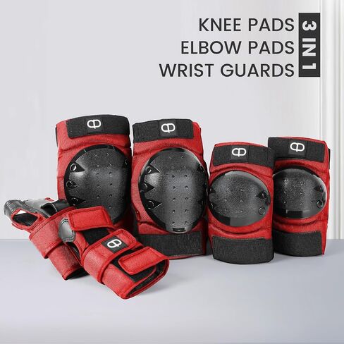 DA - Adult and Child Knee, Elbow, and Wrist Guards, Suitable for Bicycles, ice Skating, Roller Skating, Skateboarding, and Scooters in Kuwait
