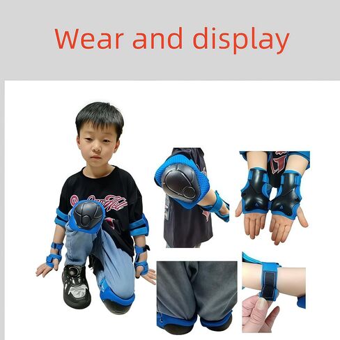Kids Protective Gear Set SHENMOREN Knee Pads for Kids 3-10 Years Toddler Knee and Elbow Pads with Wrist Guards 3 in 1 for Skating Cycling Bike Rollerblading Scooter in Saudi Arabia
