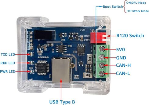 DSD TECH SH-C31A USB to CAN Adapter with FD Support Based on Canable 2.0 in Kuwait