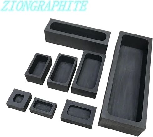 High quanlity Graphite Ingot Mold Graphite Crucible Square Boat for Melting Casting Refining Gold Silver Metal Aluminum Copper(175x52x42mm 1pcs) in Saudi Arabia