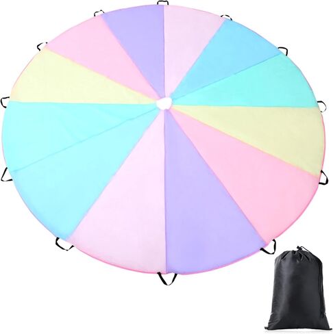 1 PCS Kids Play Parachute 10 FT Rainbow Parachute Tuy Tent Game for Children Gymnastics Cooperative Play and Outdoor Playground Playground Playground in Saudi Arabia