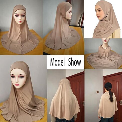 على استعداد لارتداء الحجاب للنساء العمامة الفورية تمتد وشاحًا مسلمًا ناعمًا للصلاة الحجاب in Kuwait
