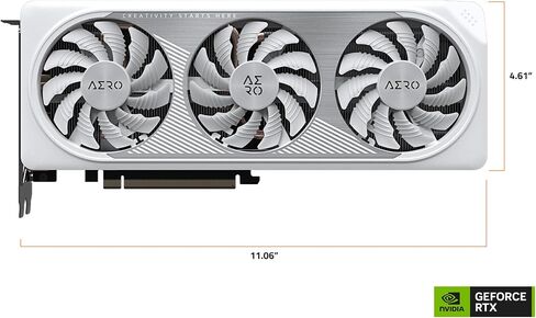 GIGABYTE GeForce RTX 5060 Ti AERO OC 16G Graphics Card, 16GB 128-bit GDDR7, PCIe 5.0, WINDFORCE Cooling System, GV-N506TAERO OC-16GD Video Card in Saudi Arabia