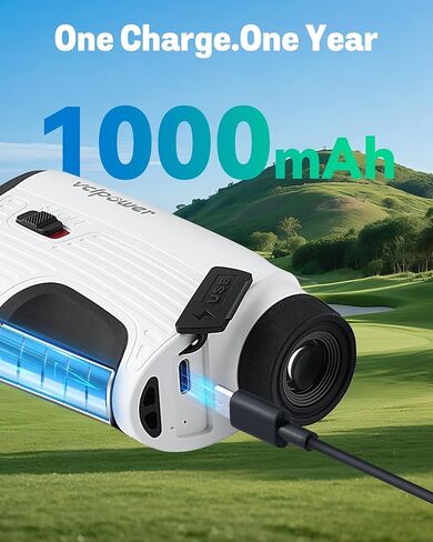 Golf Rangefinder مع منحدر ، 1200 ياردة مكتشف نطاق الليزر للغولف والصيد ، التكبير 7x ، اهتزاز قفل العلم ، بطارية قابلة للشحن ، شريط مغناطيسي ، ملحقات غولف مقاومة للماء للرجال in Kuwait