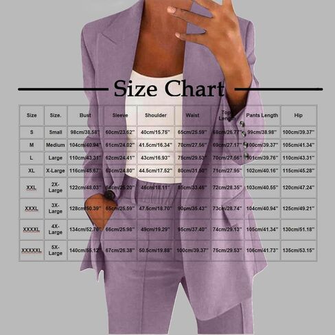 Womens Plus Size 2 Piece Suit Work Office One Button Blazer Jacket Pants Set Dressy Casual Business Outfits in Saudi Arabia