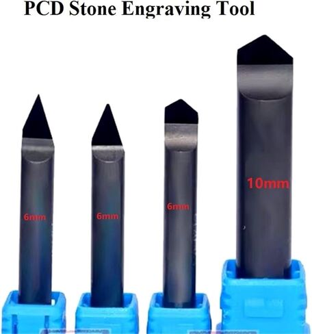 2pcs Diamond Engraving bit Stone Tools 6 mm Shank end Milling Cutter Marble Engraver Hard Granite Lettering Carving(D6XL40X90X0.4) in Saudi Arabia
