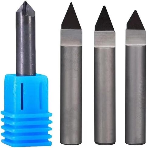 2pcs Diamond Engraving bit Stone Tools 6 mm Shank end Milling Cutter Marble Engraver Hard Granite Lettering Carving(D6XL40X90X0.4) in Saudi Arabia
