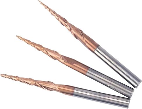 4/6mm Taper Ball Nose End Mill Spiral Router Bit Solid Carbide Coated Cone Milling Cutter Woodworking Engraving Bit(D6-0.25R-20cl) in Saudi Arabia