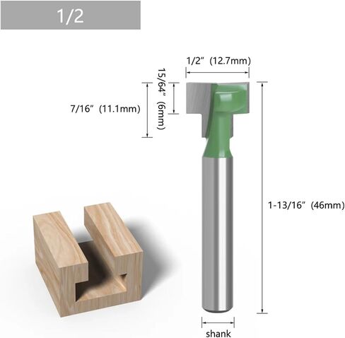 1pc 1/4 "Shank 6.35mm t-slot router bit pet hex bolt boot bits bits t cutting milling cutter for wood woodworking mc01190 (6mm shank ، 3pcs set) in Saudi Arabia