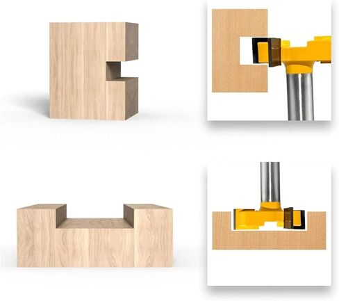 1pc 4 Edge T Type Slotting Cutter Woodworking Tool Router Bits for Wood Industrial Grade Milling Cutter Slotting(12.7X51X12.7mm) in Saudi Arabia