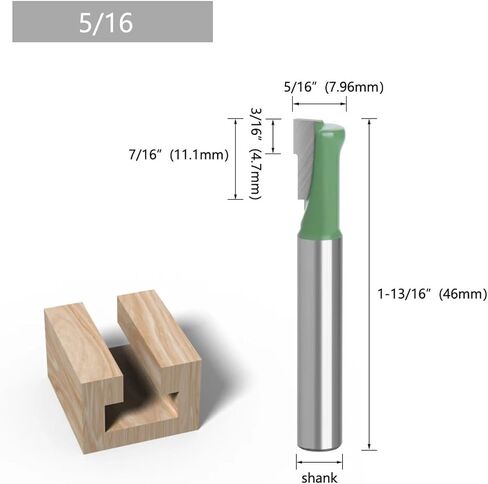 1pc 1/4" Shank 6.35mm T-Slot Cutter Router Bit Set Hex Bolt Key Hole Bits T Slotting Milling Cutter for Wood Woodworking MC01190(6mm Shank,3pcs Set) in Saudi Arabia