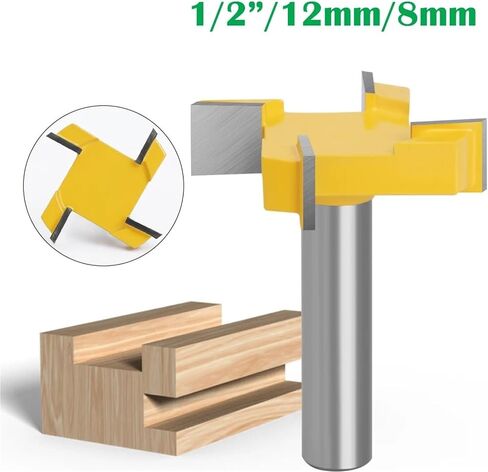 2pcs 4 حافة T نوع t -spotting cutter woodworkwork tool bits for wood grade grade milling cutting (12x51x12.7mm) in Saudi Arabia