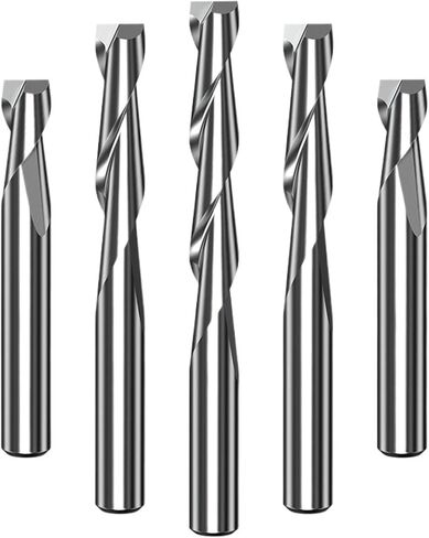2pcs ，2 Flute 4mm End Mill Carbide Upcut Spiral Router Bit Wood Milling Cutter Spiral Bit Woodworking Tools(2461) in Saudi Arabia