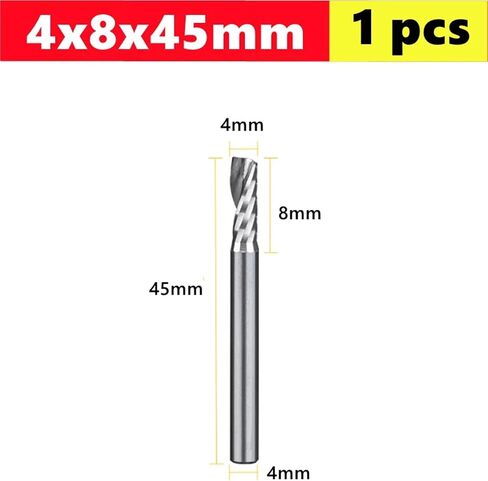2pcs 4 6mm Shank Carbide End Mill Single Flute Milling Cutter One Flute Cutter Router Bit(6x52x80mm) in Saudi Arabia