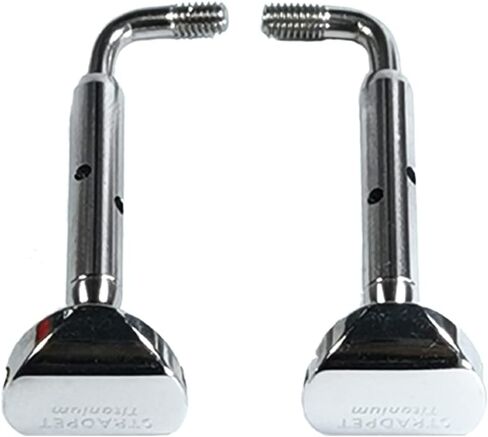 Titanium Chinrest Clamps, in Gun Gray, Hook Type, for Violin, 4/4,4/3 (Gray) in Kuwait