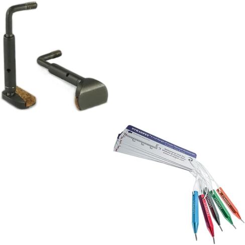 Titanium Chinrest Clamps, in Gun Gray, Hook Type, for Violin, 4/4,4/3 (Gray) in Kuwait