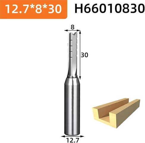 Milling Cutter for Wood 1/2 Shank Router Bit 3 Flute TCT Slot Cutter Straigh End Mill Carving MDF Plywood Woodworking Tool(30mm) in Saudi Arabia