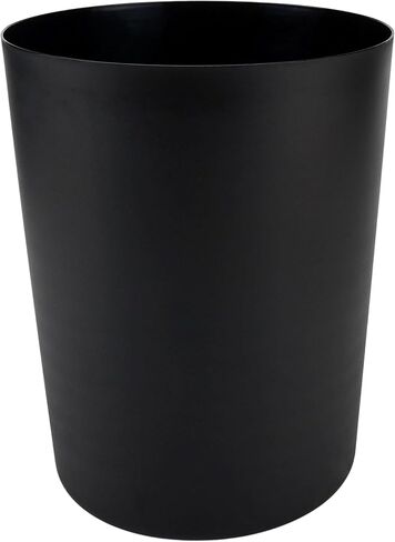 5 Gallon Plastic Office Trash Can, Black Matte,Black Dirt Resistance and Crack Resistance for a Long time,Easy to Clean,Save Space,Open Trash can for Easy handling,Home Office Multi-Scene use in Saudi Arabia