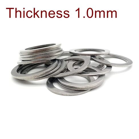 Thickness 1.0mm Stainless Steel Flat Washer Ultra Thin Gasket High Precision Adjusting Gasket M7-M8 Thin Shim, Good wear Resistance(8 * 16 * 1mm 100pcs) in Kuwait