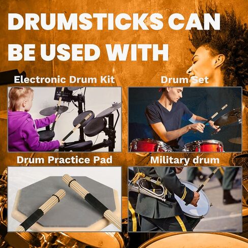 1PAIR JAZZ DRUM STACKS DRUMSTICKS BAMBOO PUNK DRUM in Kuwait