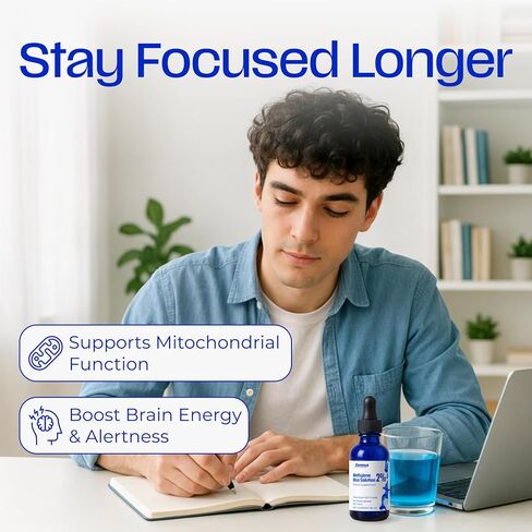 Methylene Blue 2% – 60 ML (2.03 fl oz) - 60 Day Supply - Nootropic Supplement – Ultra Pure USP Grade, – Made in USA, No Preservatives, Non-Therapeutic, Lab-Tested in Saudi Arabia