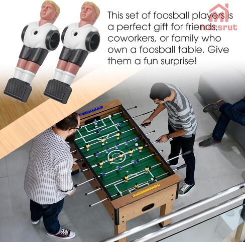 2pcs استبدال لاعبي Foosball ، مجموعة فريق Foosball Men ، لاعب كرة قدم ، استبدال الأجزاء البلاستيكية لطاولة كرة القدم (شكل الرجل ، 2 صواميل سداسية) in Saudi Arabia