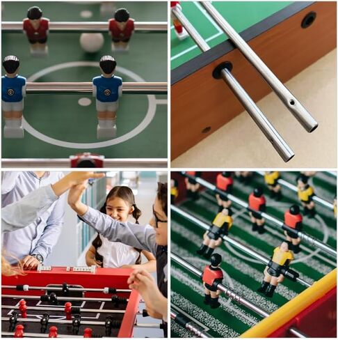 2pcs قضبان استبدال Foosball: مقابض آلة كرة القدم على الطاولة - قطب آلة كرة القدم للمكتب المعدني للطفل والبالغين in Kuwait