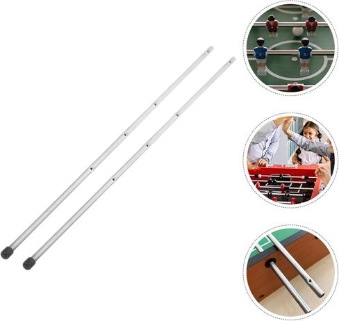 2pcs قضبان استبدال Foosball: مقابض آلة كرة القدم على الطاولة - قطب آلة كرة القدم للمكتب المعدني للطفل والبالغين in Kuwait