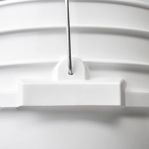 Hudson Exchange Premium 7 Gallon Bucket, HDPE (1 Pack - Flat Lid Included, White) in Kuwait