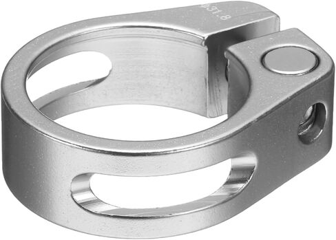 HARFINGTON Bike Seat Post Clamp 31.8mm Bike Clip Aluminum Alloy Bicycle Locking Seat Post Ring with M4 Hex Screw for 27.2 to 28.6mm Bicycle Mountain Bike Road Bike Post Tube, Silver in Kuwait