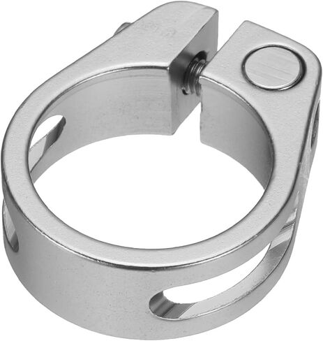 HARFINGTON Bike Seat Post Clamp 31.8mm Bike Clip Aluminum Alloy Bicycle Locking Seat Post Ring with M4 Hex Screw for 27.2 to 28.6mm Bicycle Mountain Bike Road Bike Post Tube, Silver in Kuwait