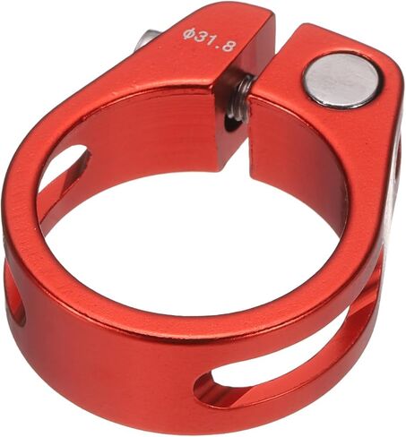 HARFINGTON Bike Seat Post Clamp 31.8mm Bike Clip Aluminum Alloy Bicycle Locking Seat Post Ring with M4 Hex Screw for 27.2 to 28.6mm Bicycle Mountain Bike Road Bike Post Tube, Silver in Kuwait