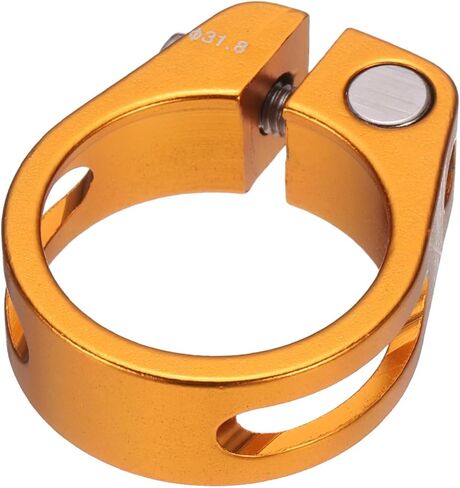 HARFINGTON Bike Seat Post Clamp 31.8mm Bike Clip Aluminum Alloy Bicycle Locking Seat Post Ring with M4 Hex Screw for 27.2 to 28.6mm Bicycle Mountain Bike Road Bike Post Tube, Silver in Kuwait