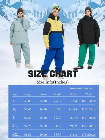 Womens Waterproof Ski Jacket Warm Winter Snow Coat Windbreaker Hooded Thick Snowboard Jacket in Kuwait