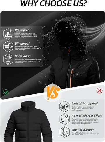 Women's Insulated Jacket Windproof Waterproof Thermal Hooded Ski Snowboard Coat with Multiple Pockets in Saudi Arabia