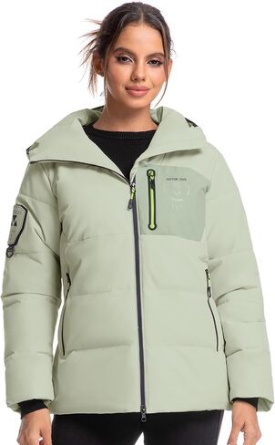Women's Insulated Jacket Windproof Waterproof Thermal Hooded Ski Snowboard Coat with Multiple Pockets in Saudi Arabia