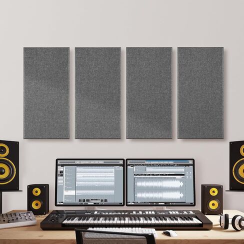 VEVOR 4 PCS Acoustic Panels, 2 inch Thick 23.6 x 11.8 inch Fiberglass Sound Absorbing Panels, Self-Adhesive Soundproof Wall Boards, for Studios, Office, Home Theater,Meeting Room, Camel in Saudi Arabia