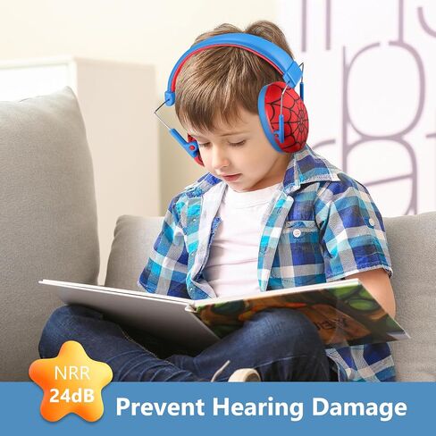 ProCase Kids Noise Cancelling Headphones, Kids Ear Protection Monster Jam Truck, Fireworks Hearing Protection Noise Reduction, Noise Canceling Earmuffs for Sensory Autism Toddler Children -Red in Saudi Arabia