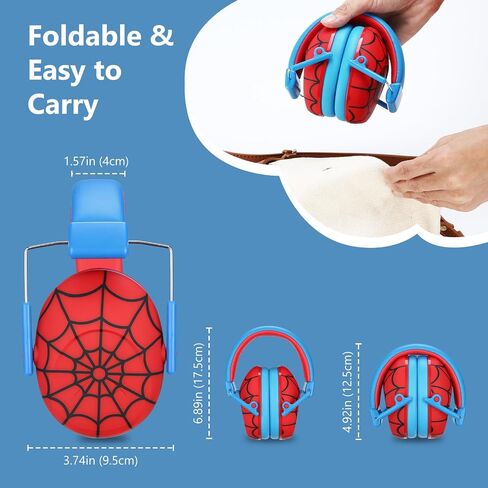ProCase Kids Noise Cancelling Headphones, Kids Ear Protection Monster Jam Truck, Fireworks Hearing Protection Noise Reduction, Noise Canceling Earmuffs for Sensory Autism Toddler Children -Red in Saudi Arabia