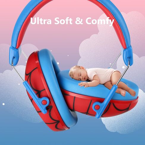 ProCase Kids Noise Cancelling Headphones, Kids Ear Protection Monster Jam Truck, Fireworks Hearing Protection Noise Reduction, Noise Canceling Earmuffs for Sensory Autism Toddler Children -Red in Saudi Arabia