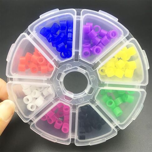 Xux US Stock 160pcs/Box Silicone Code Rings Rings Autolavable Contull Rings لأدوات المختبر in Saudi Arabia
