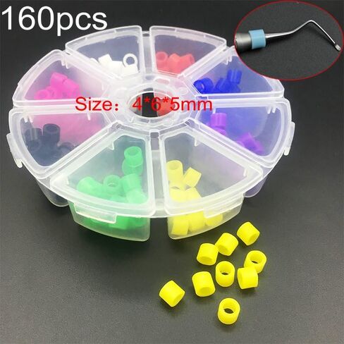 Xux US Stock 160pcs/Box Silicone Code Rings Rings Autolavable Contull Rings لأدوات المختبر in Saudi Arabia