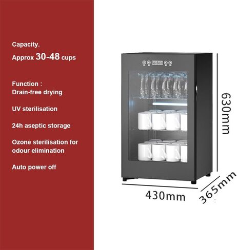 Large Capacity Tea Cup Drying Cabinet, Kitchen Tableware Cabinet, Scientific Partition/Touch Screen Operations (128l 5 Levels) in Saudi Arabia